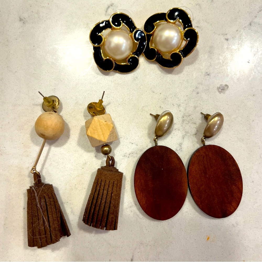 3 pairs earrings